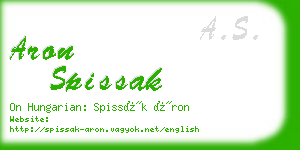 aron spissak business card